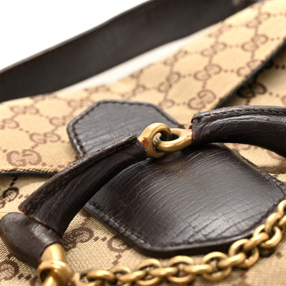 Gucci Monogram Horsebit Chain Flap Shoulder Bag Brown 15 of 15