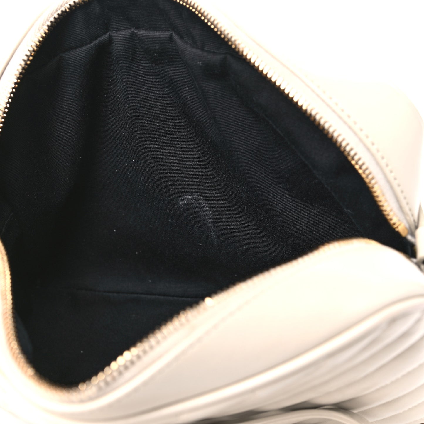Calfskin Matelasse Monogram Lou Camera Bag Crema Soft
