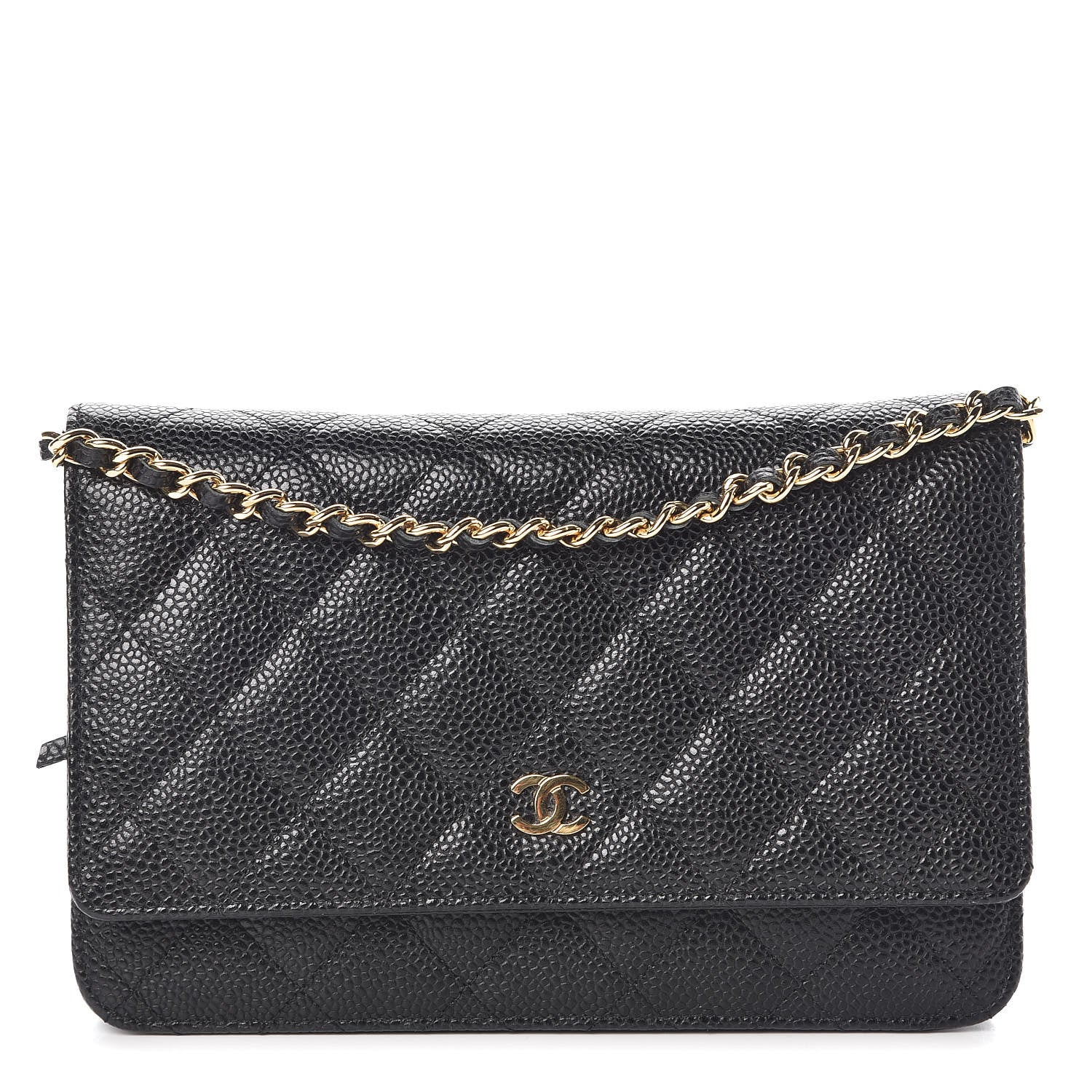 Chanel Caviar Quilted Wallet On Chain WOC Black 1 of 11