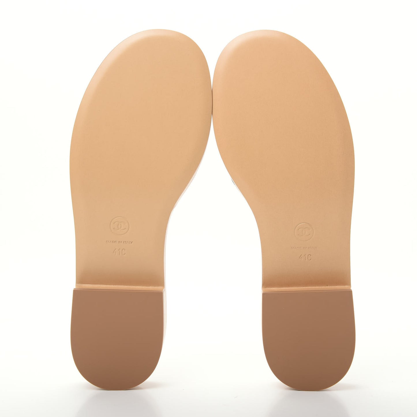 Lambskin Embroidered Logo Mule 41 Beige Black