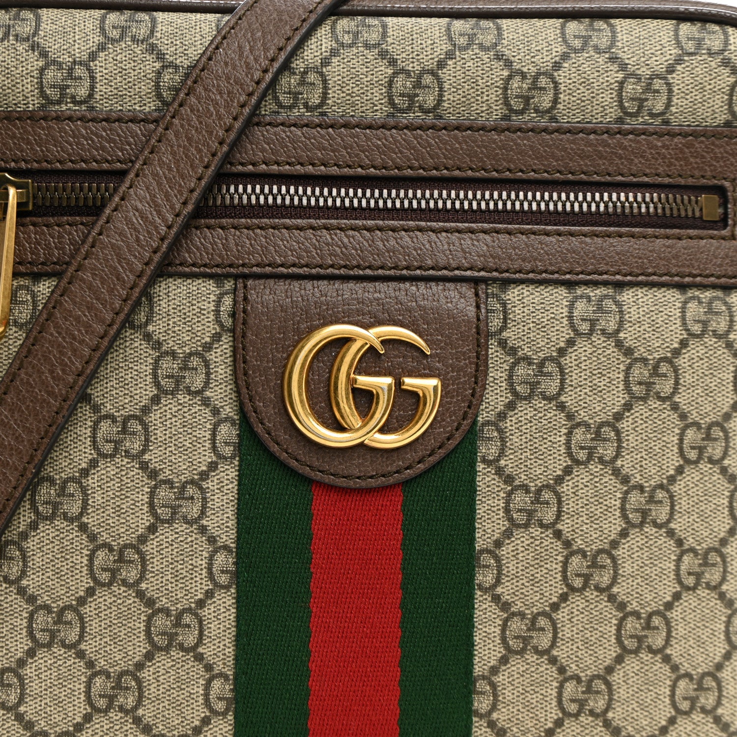 Gucci GG Supreme Monogram Web Small Ophidia Messenger Bag Brown 8 of 11