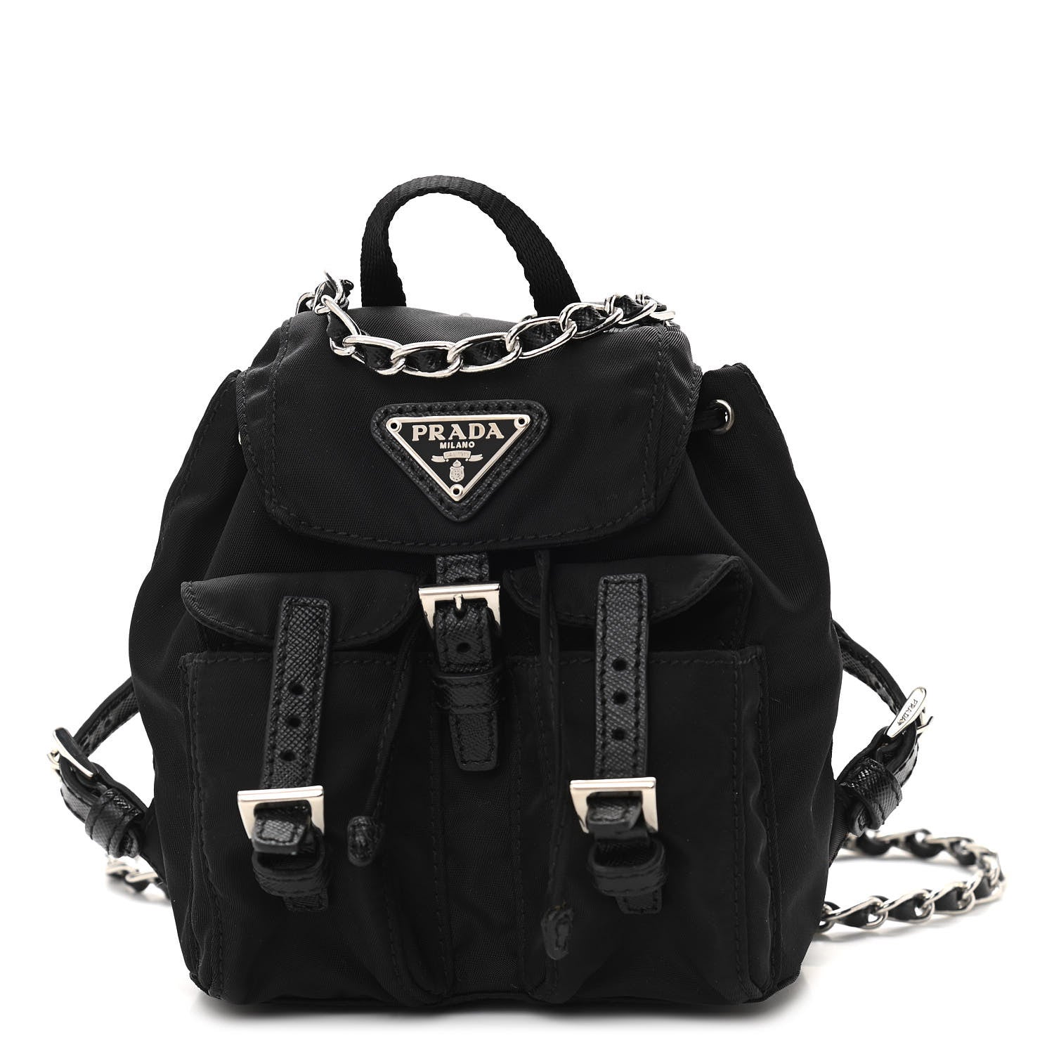 Prada Nylon Vela Mini Crossbody Backpack Black 1 of 11