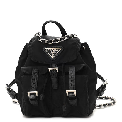 Prada Nylon Vela Mini Crossbody Backpack Black 1 of 11