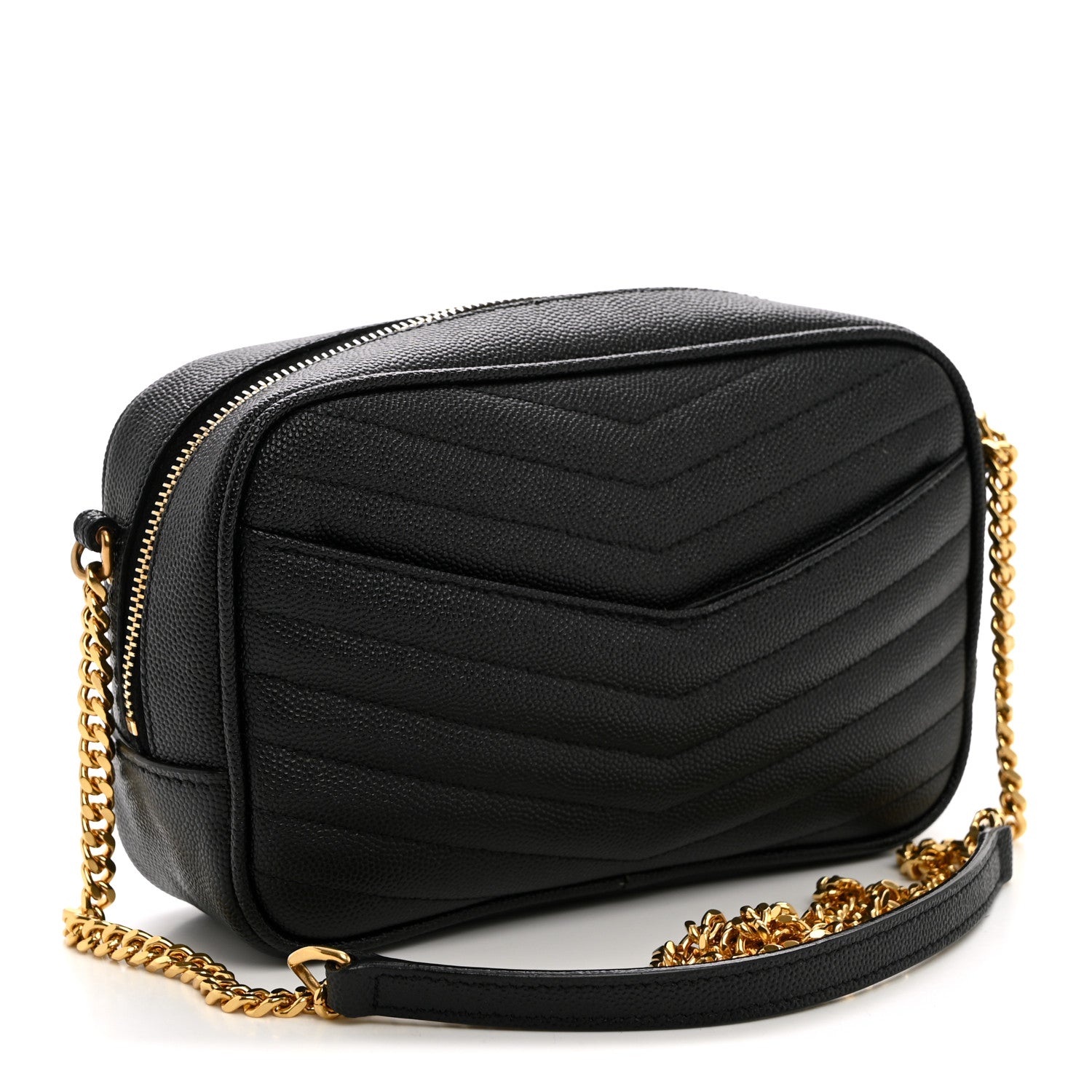 Saint Laurent Grain De Poudre Matelasse Monogram Mini Lou Camera Bag Black 3 of 10