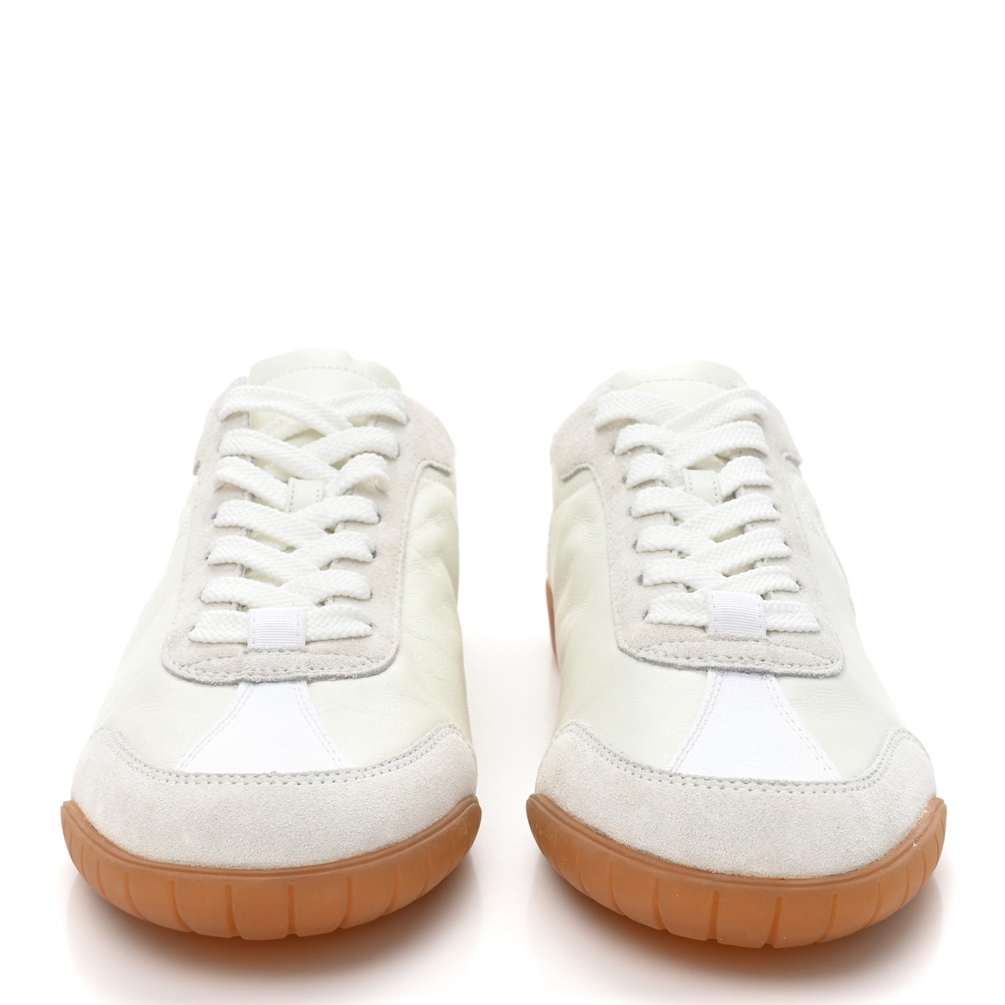 Calfskin Suede Womens CC Sneakers 40 White
