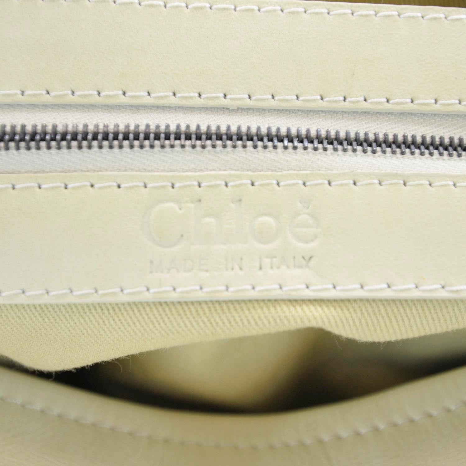 Chloe Calfskin Silverado Shoulder Bag Ivory 8 of 9