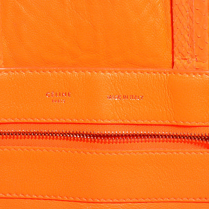 Celine Python Vertical Cabas Fluo Orange 6 of 7