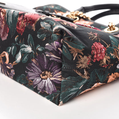 Dolce & Gabbana Jacquard Floral Stampa Iguana Amore Tote Black Multicolor 7 of 9