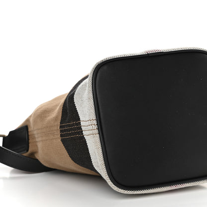 Burberry Canvas Mega Check Mini Ashby Tassel Crossbody Black 8 of 9