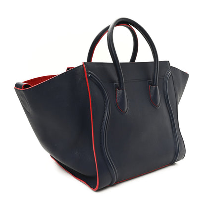 Celine Supple Calfskin Large Phantom Luggage Navy Blue Red 3 of 10