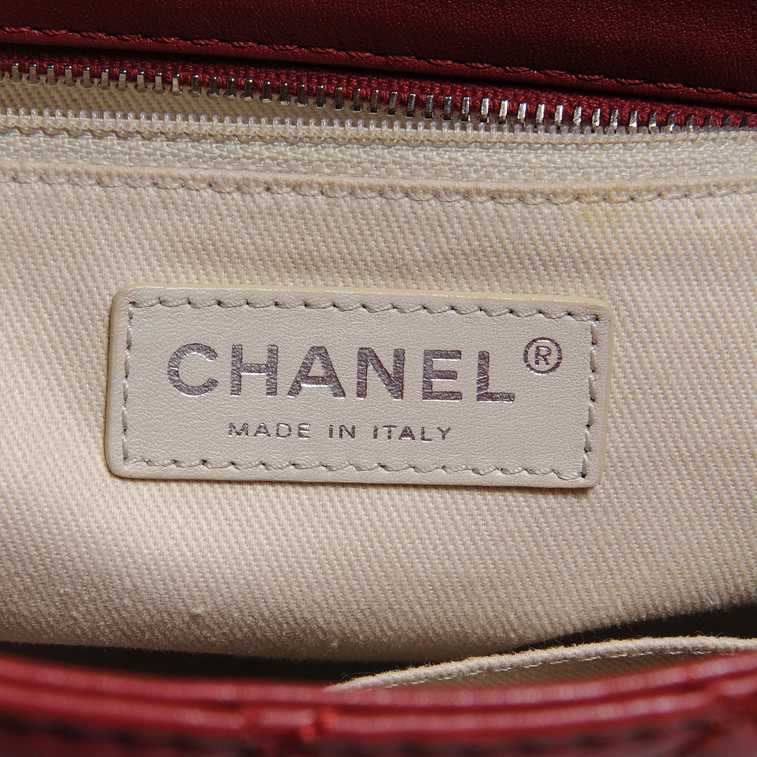 Chanel Calfskin Quilted In the Business North South Tote Red 6 of 7