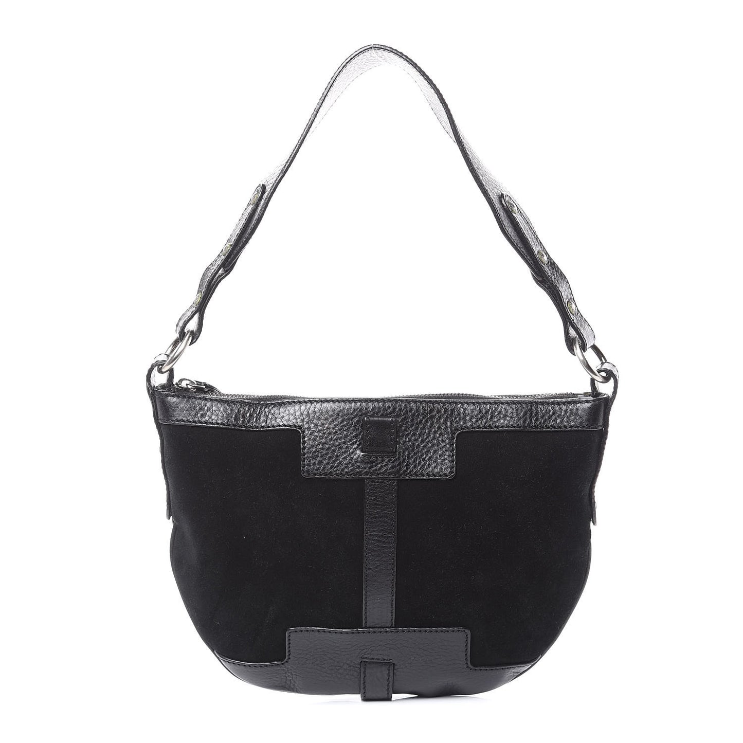 Calfskin Suede Hobo Black