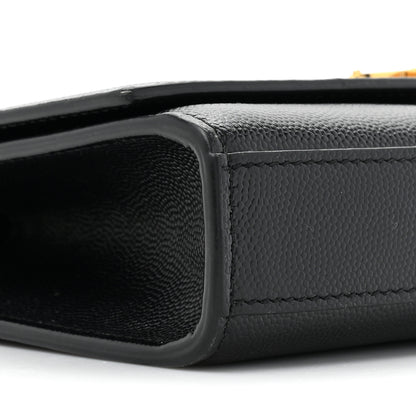 Saint Laurent Grain De Poudre Small Monogram Kate Satchel Black 9 of 11