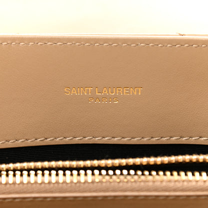 Saint Laurent Calfskin Y Quilted Monogram Small Loulou Chain Satchel Dark Beige 5 of 10