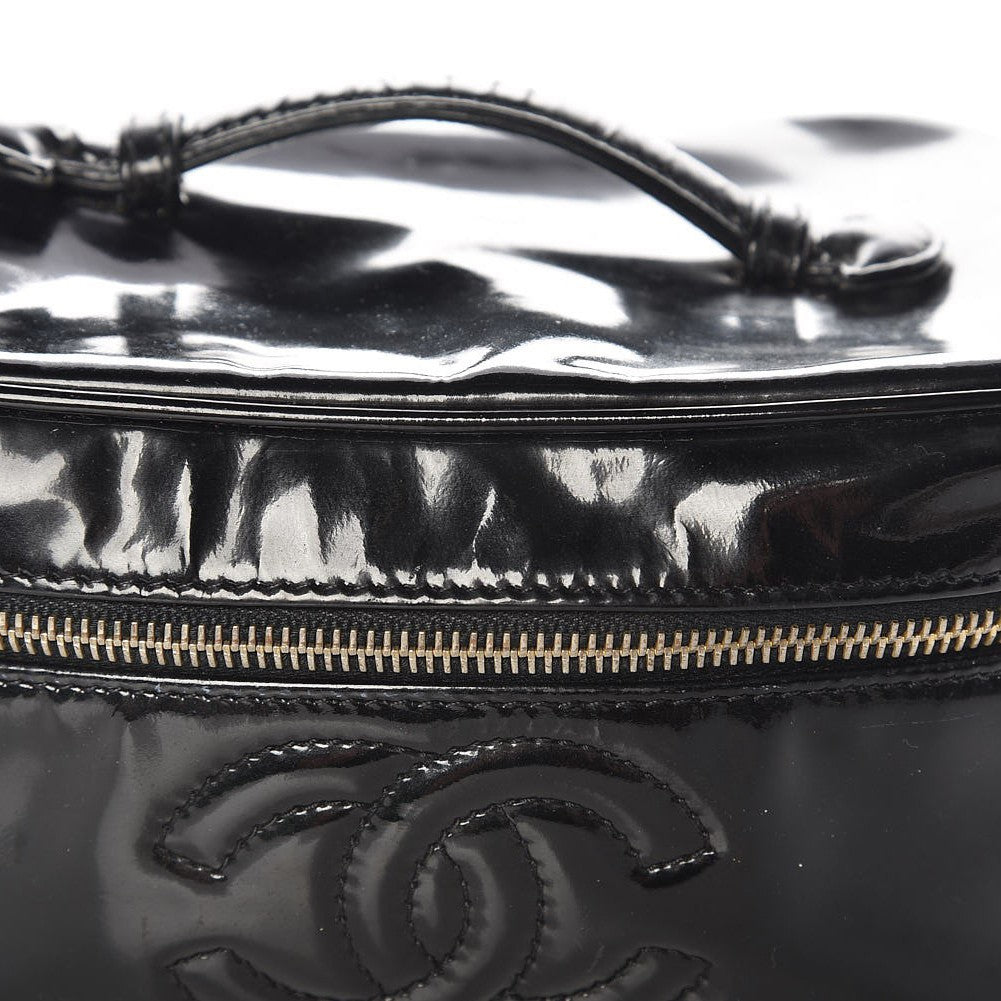 Patent Vanity Cosmetic Case Black