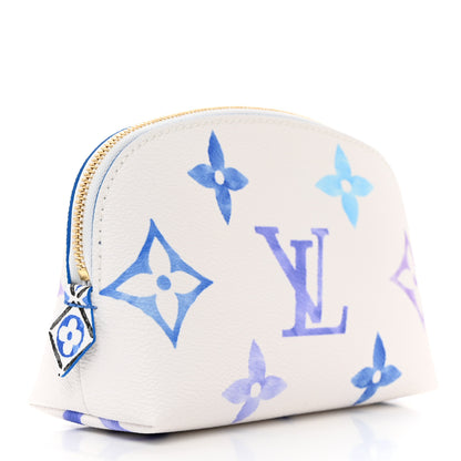 Louis Vuitton Monogram Giant By The Pool Cosmetic Pouch PM Blue 3 of 7