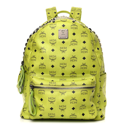 MCM Visetos Crown Stud Medium Stark Backpack Green 1 of 4