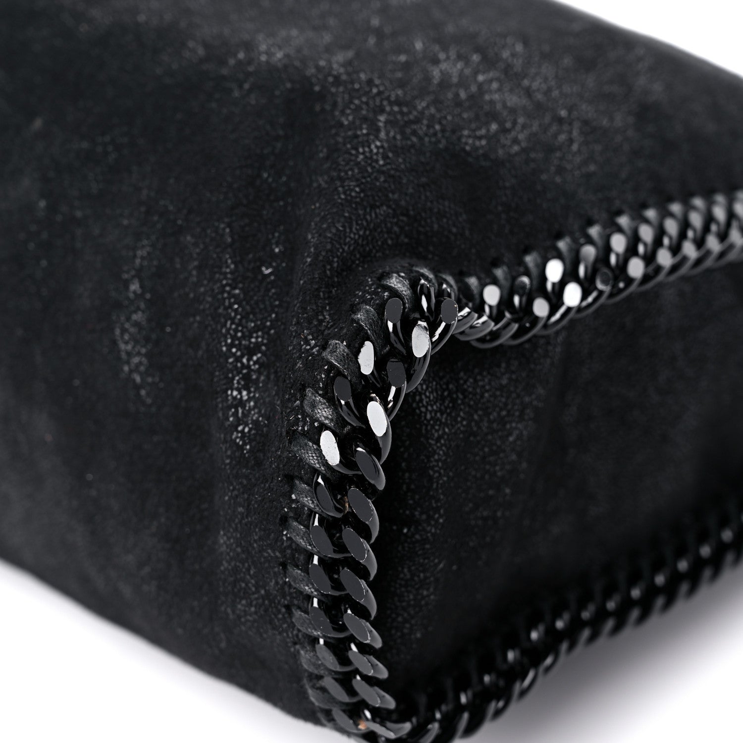Stella McCartney Shaggy Deer Mini Falabella Fold Over Tote Black 10 of 11