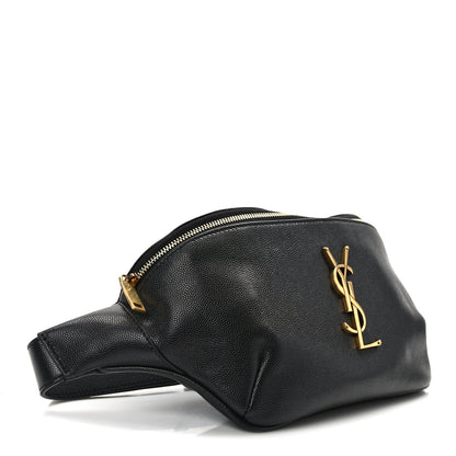 Saint Laurent Grain De Poudre Monogram Belt Bag Black 4 of 12