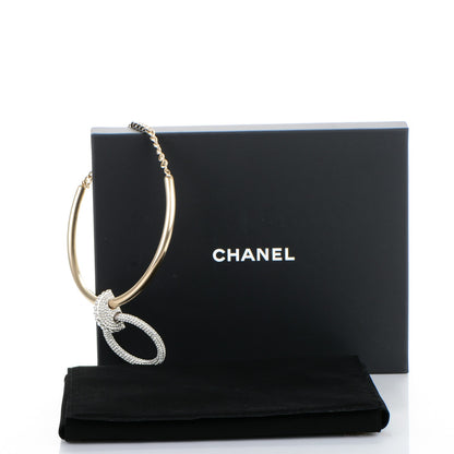 Chanel Crystal CC Choker Necklace Gold 6 of 6