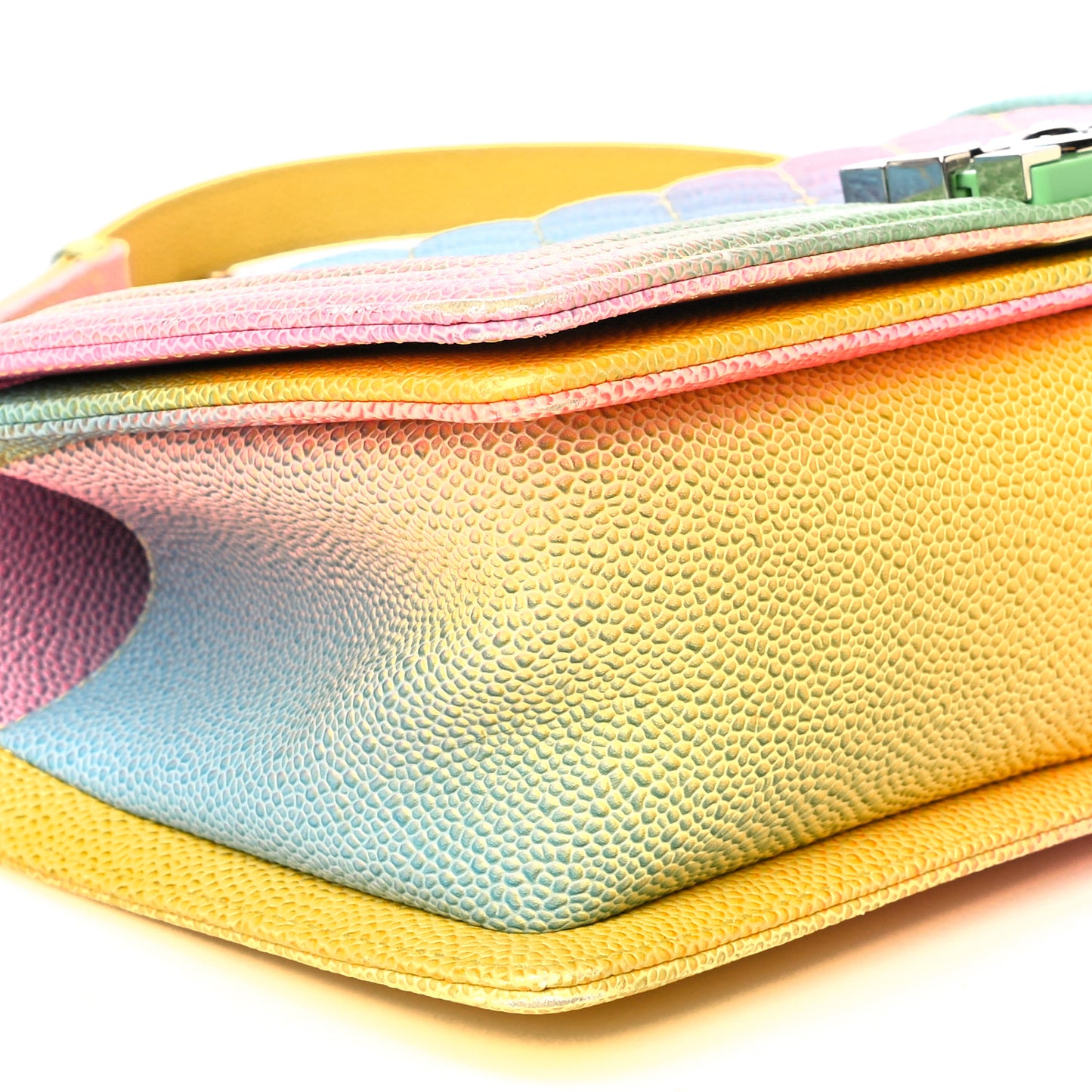 Caviar Quilted Medium Cuba Rainbow Boy Flap Multicolor