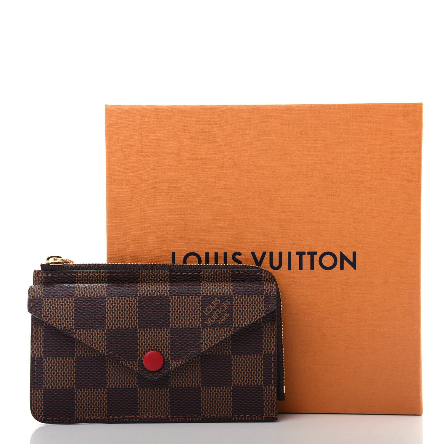 Louis Vuitton Damier Ebene Recto Verso Card Holder Red 8 of 8
