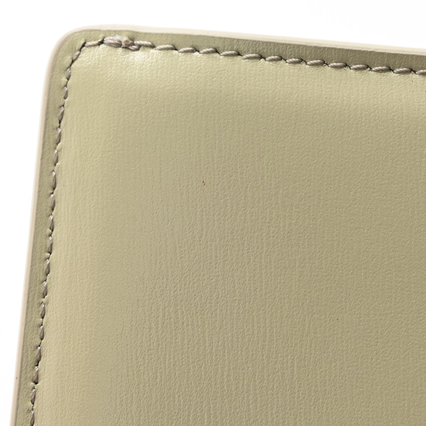 Shiny Calfskin Triomphe Flap Card Holder Almond Green Almond Green