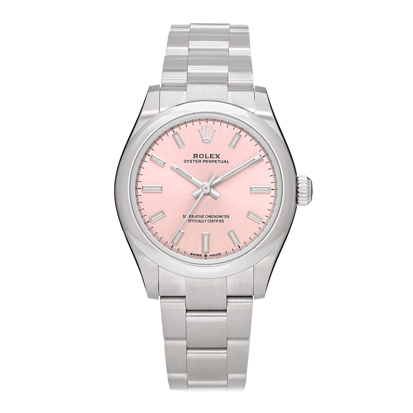 Stainless Steel 31mm Oyster Perpetual Watch Pink 277200
