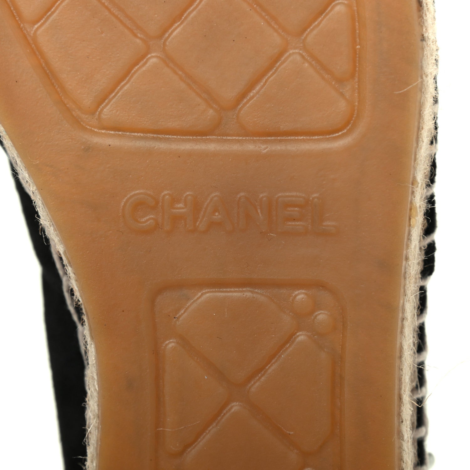 Chanel Suede Pearl CC Espadrilles 37 Black 6 of 13