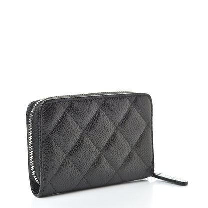 Chanel Caviar Quilted Incognito Zip Coin Purse Black 3 of 8
