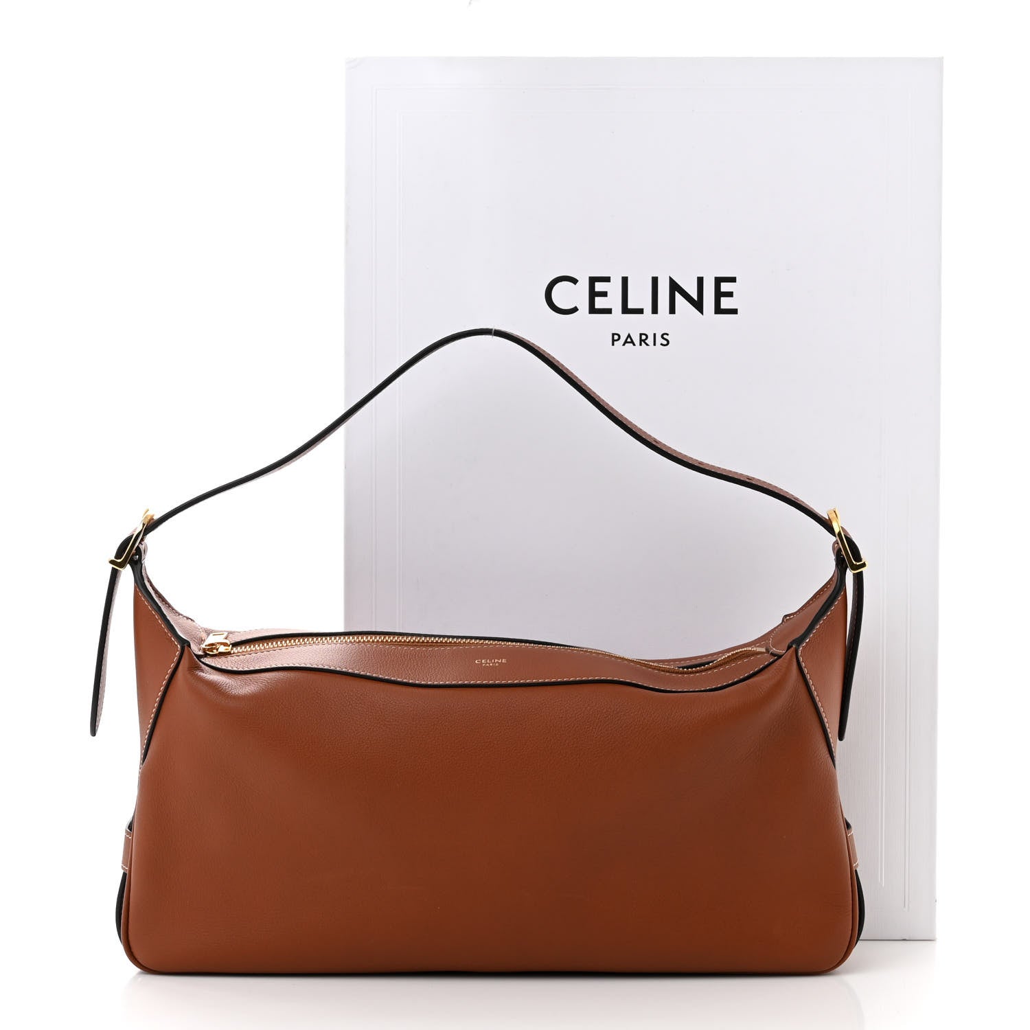 Celine Supple Calfskin Medium Romy Shoulder Bag Tan 12 of 12