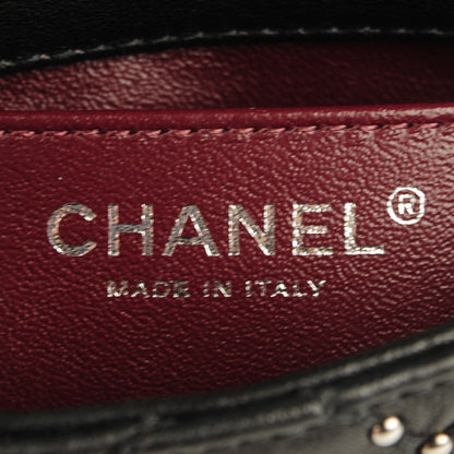 Chanel Lambskin Studded Mini Metal Beauty Flap Black 7 of 8
