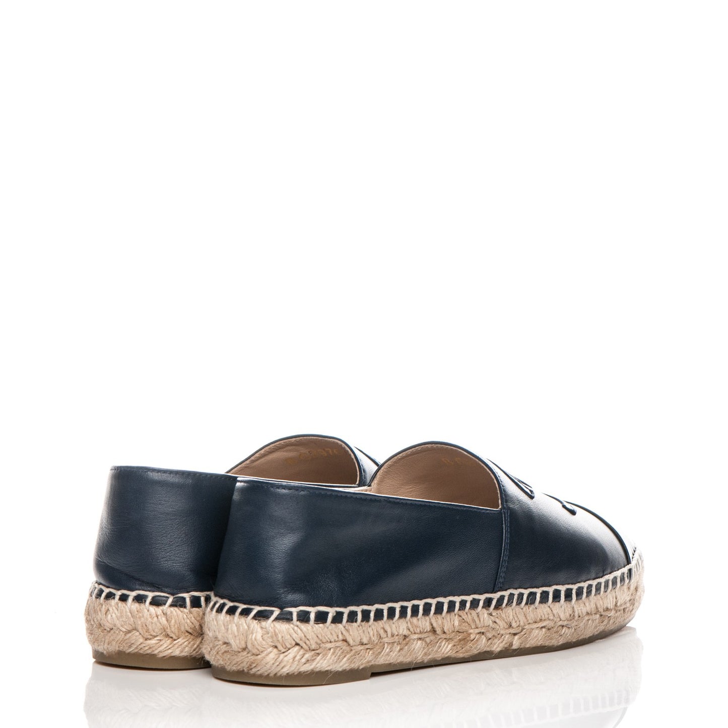 Lambskin CC Espadrilles 37 Dark Navy