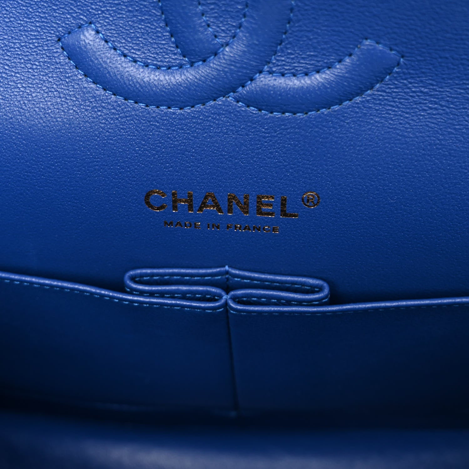 Chanel Lambskin Quilted Medium Double Flap Blue 6 of 10