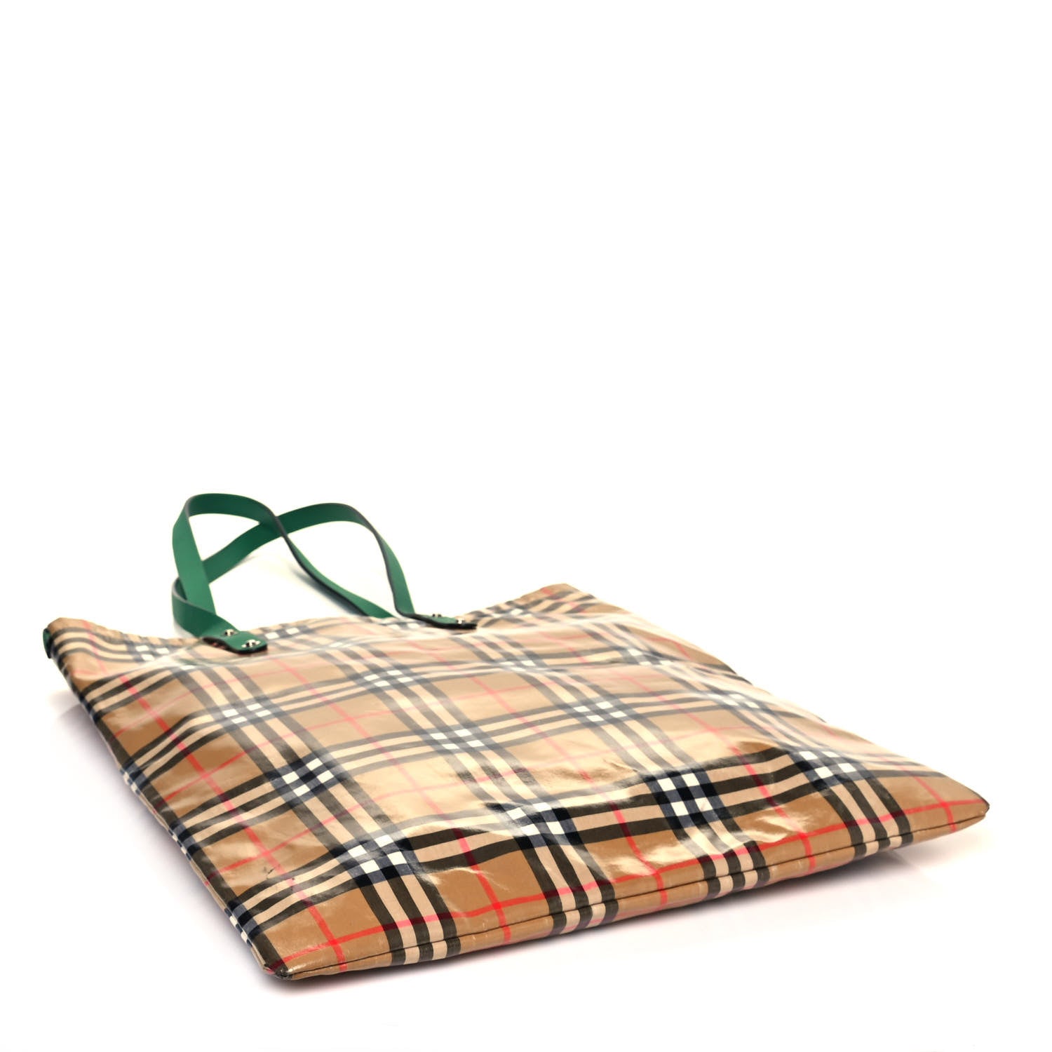 Burberry Coated Canvas Vintage Check Shopper Tote 4 of 10