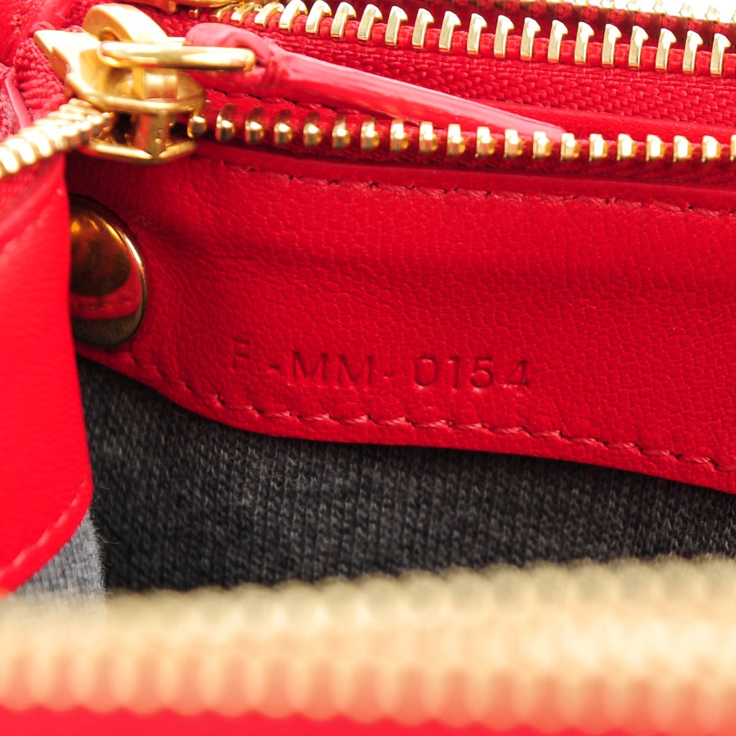 Celine Lambskin Large Trio Crossbody Bag Red 7 of 7