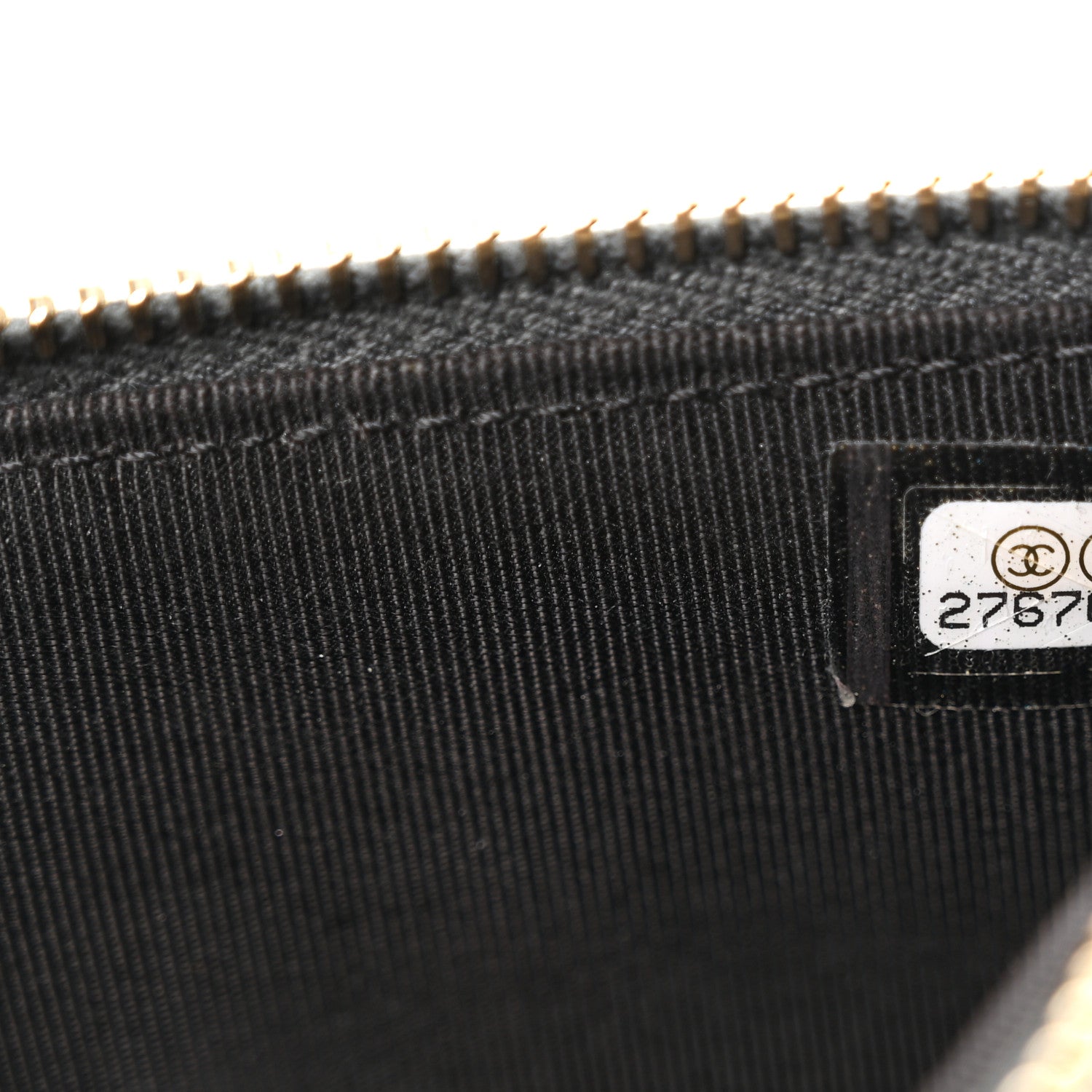 Chanel Iridescent  Caviar Quilted Classic Flat Wallet Pouch Black 7 of 7