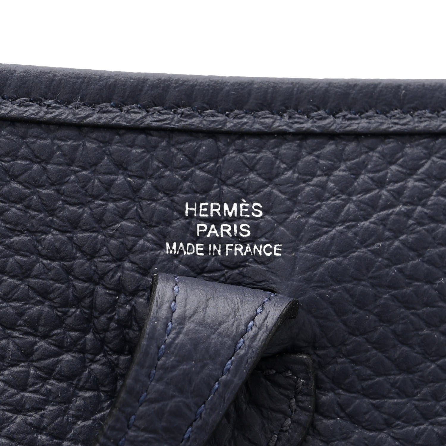 Hermes Taurillon Clemence Amazone Sangle Cavale Evelyne TPM Bleu Nuit Bleu Encre Cuivre 6 of 11