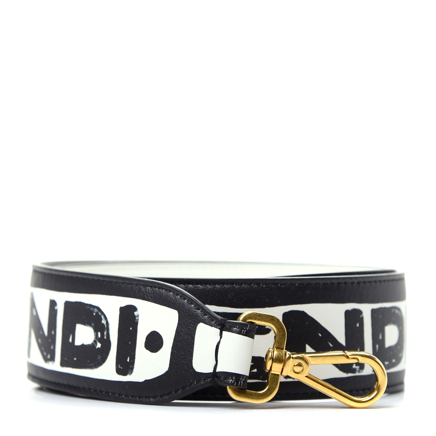 X JOSHUA VIDES Vitello Grace Logo Regular Strap You Optical White Black