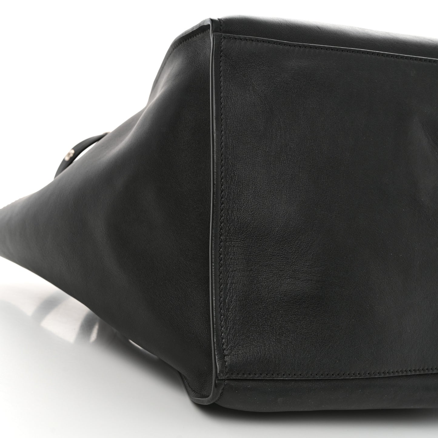 Supple Grained Calfskin Small Big Bag Black