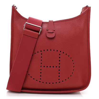 Hermes Taurillon Clemence Evelyne III PM Rouge Casaque 1 of 11