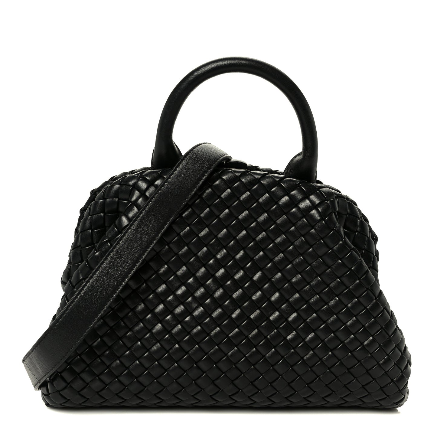 Nappa Intrecciato Small Padded The Handle Tote Black