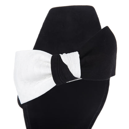 Saint Laurent Ayers Nubuck Bow Nu Pieds Slide Sandals 41.5 Black 8 of 9
