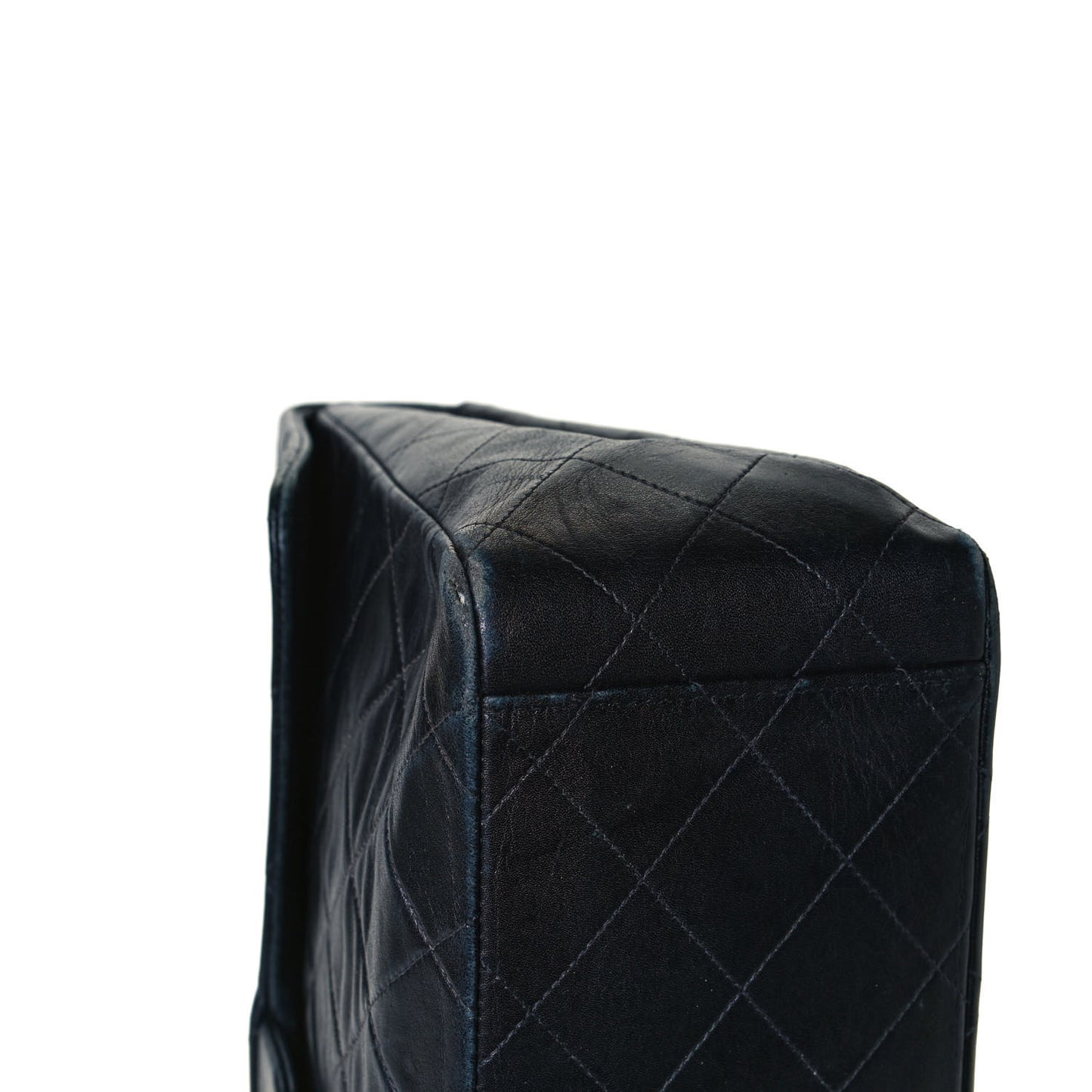 Lambskin Quilted XL Jumbo Single Flap Black