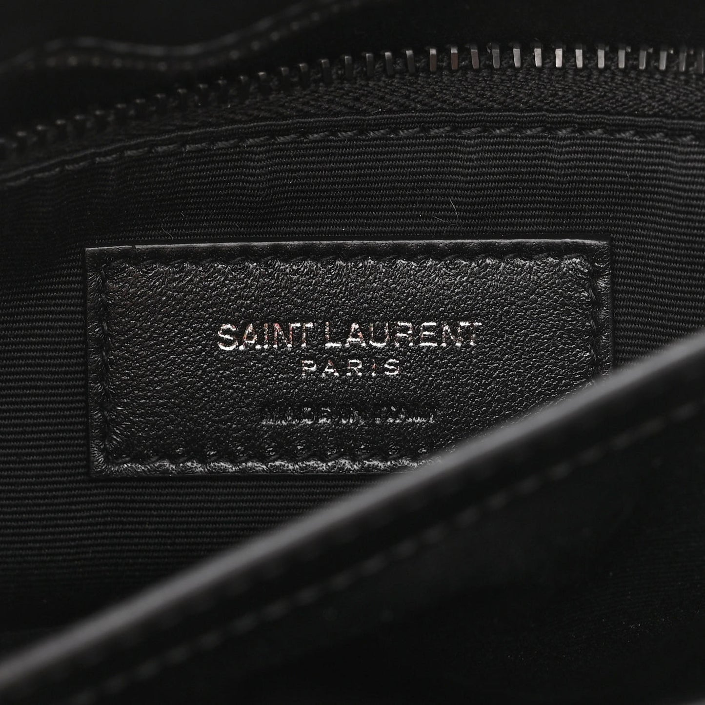 Calfskin Y Quilted Monogram Monochrome Toy Loulou Crossbody Bag Black