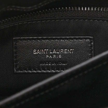 Saint Laurent Calfskin Y Quilted Monogram Monochrome Toy Loulou Crossbody Bag Black 5 of 9