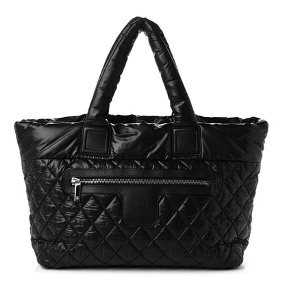 Chanel Nylon Quilted Large Coco Cocoon Tote Black 1 of 10