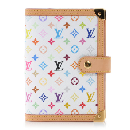 Louis Vuitton Monogram Multicolor Small Ring Agenda Cover White 1 of 6