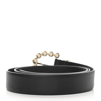 Chanel Calfskin Pearl Belt 85 34 Black 2 of 6