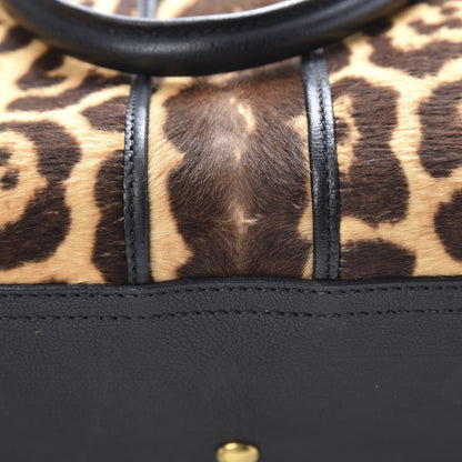 Saint Laurent Pony Hair Calfskin Leopard Print Medium Cabas Chyc Black 14 of 16